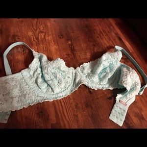 NWT Vibrant turquoise blue unlined Aerie bra 36DD
